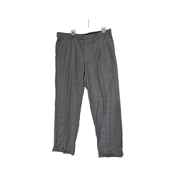 Hart Schaffner Marx 42S Gray Plaid 2-Piece Suit Wool Blend Classic Fit Mens Blaz - Picture 7 of 12